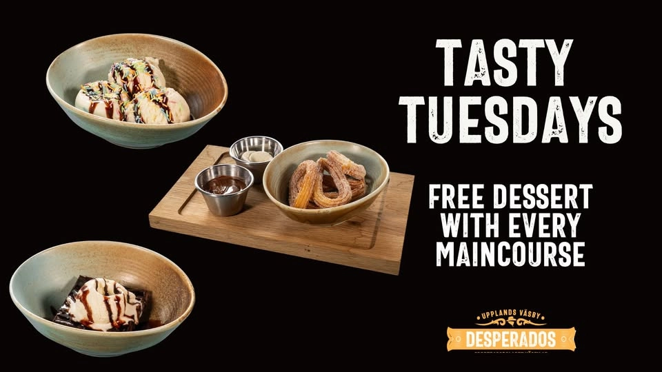 Tasty Tuesdays - Gratis dessert till din mat varje tisdag!
