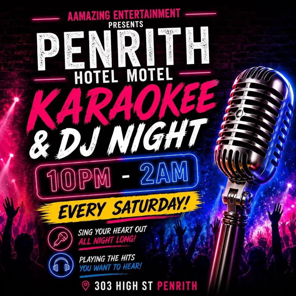 Penrith hotel motel karaoke and DJ night