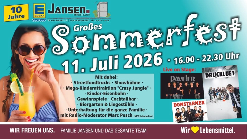 Das große Edeka Jansen Sommerfest in Baesweiler
