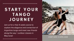 💫 Start Your Tango Journey – Free 4 Week Beginner Course in Argentine Tango 💫