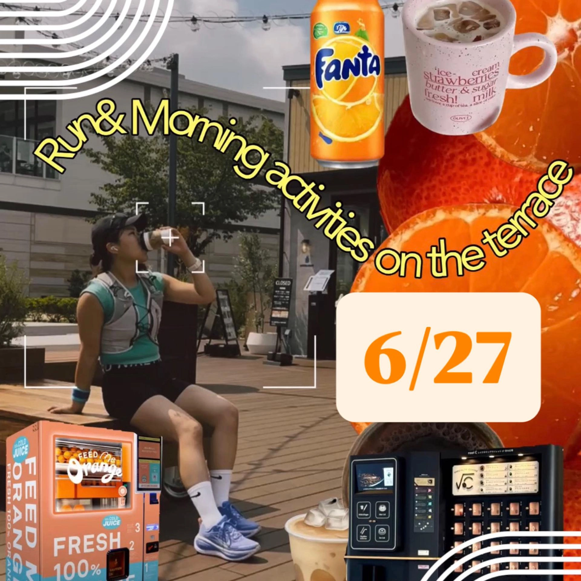 6/27 Running🏃♀️🏃♂️🍊☕️