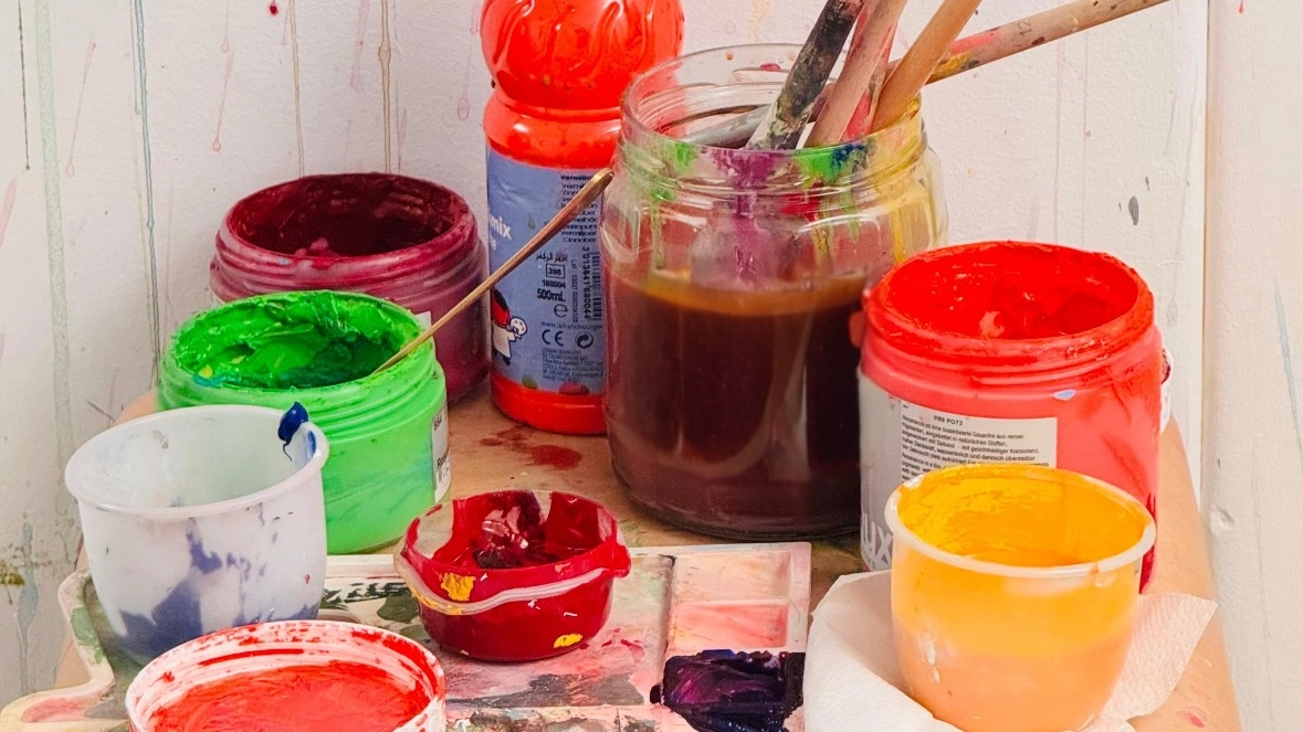 Me time in gemütlicher Runde. Gemeinsames malen im Atelier 🎨