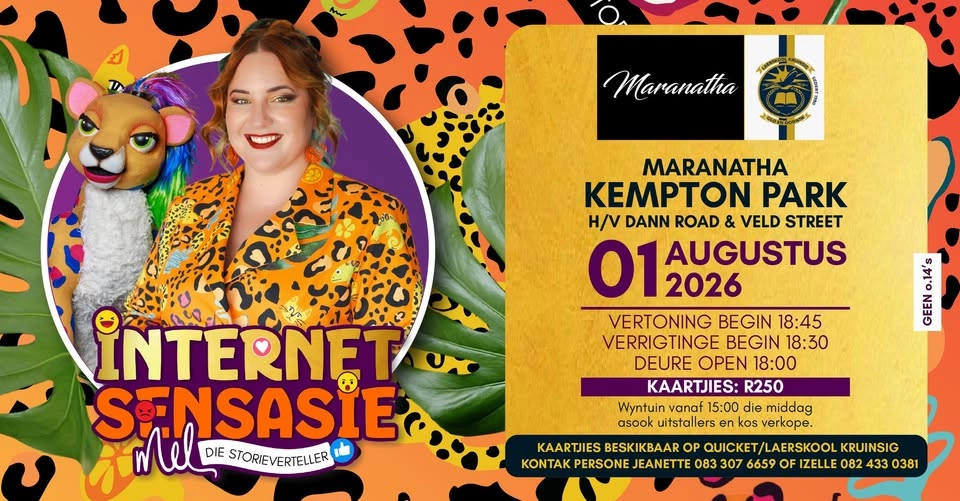 Mel die Storieverteller - LAERSKOOL KRUINSIG, KEMPTON PARK - Internet Sensasie
