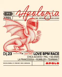 Apologia X Sant Jordi Love Race at la CINC (Sala Apolo)