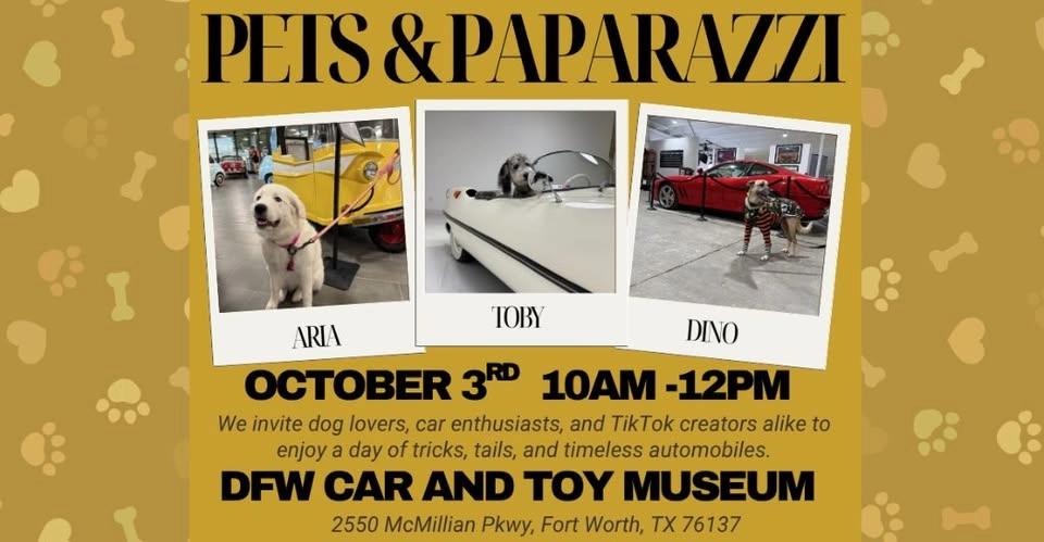 Pets and Paparazzi: TikTok Time! at the DFW Car & Toy Museum