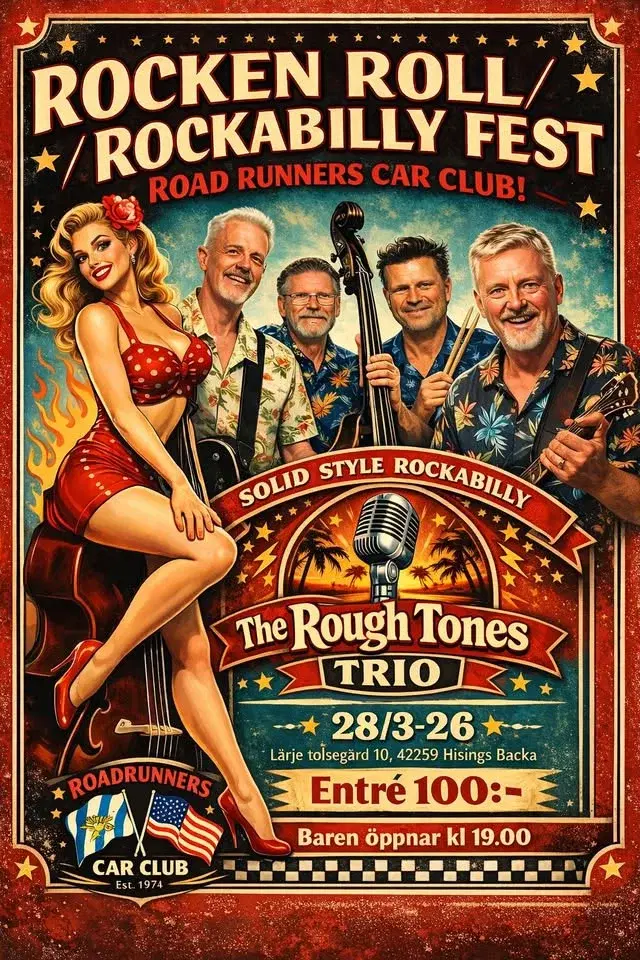 Rocken roll/ Rockabilly Fest på Road Runners Car Club GbG