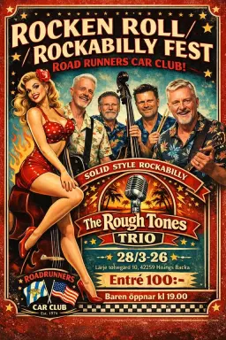 Rocken roll/ Rockabilly Fest på Road Runners Car Club GbG
