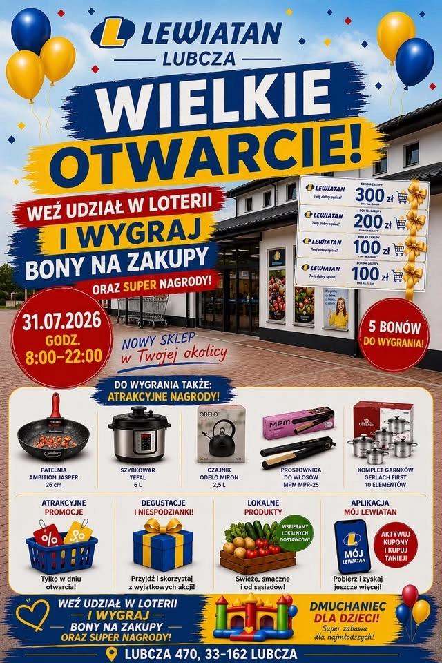 Wielkie otwarcie sklepu Lewiatan w Lubczy