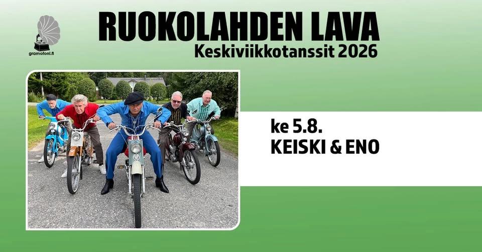 Ruokolahden lavan keskiviikkotanssit 5.8. ⎮ Keiski & ENO