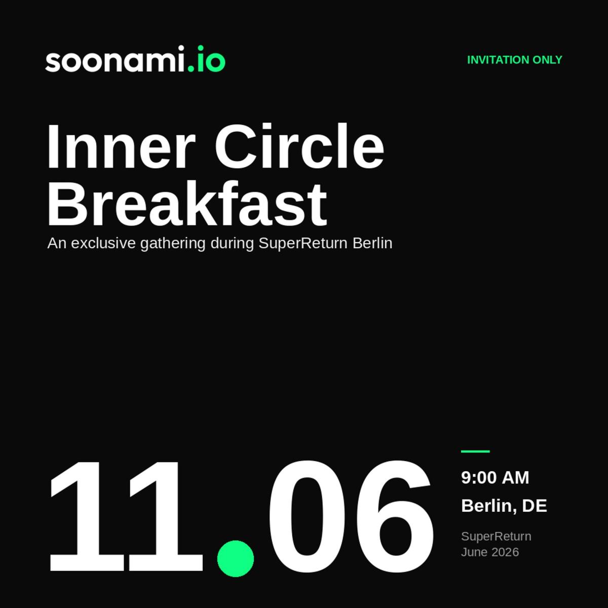 Soonami Inner Circle Breakfast at SuperReturn