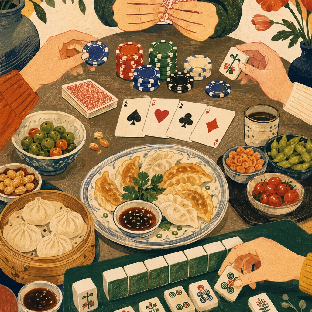 Food Pop - Up, Mahjong & Poker