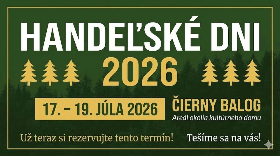 HANDEĽSKÉ DNI - 17.-19. júla 2026