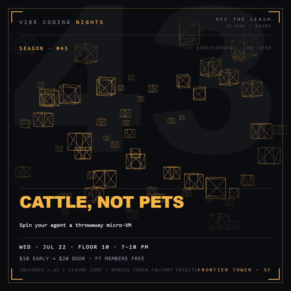 VCN #43: Cattle, Not Pets