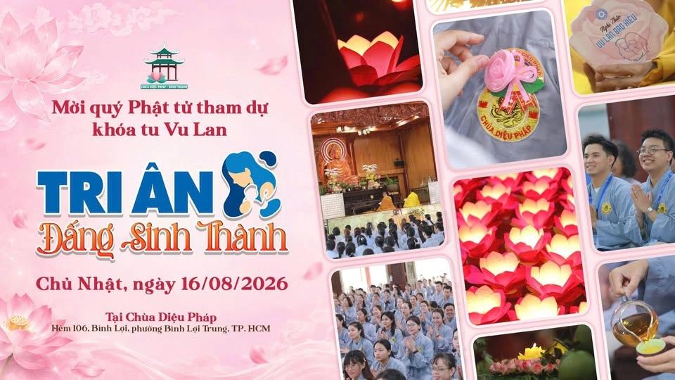 KHÓA TU "TRI ÂN ĐẤNG SINH THÀNH" NĂM 2026