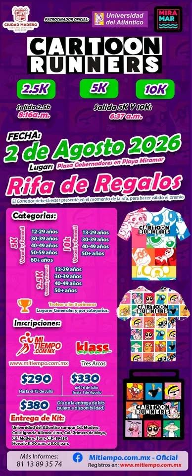 Carrera cartoon runners 2.5k,5k &10k