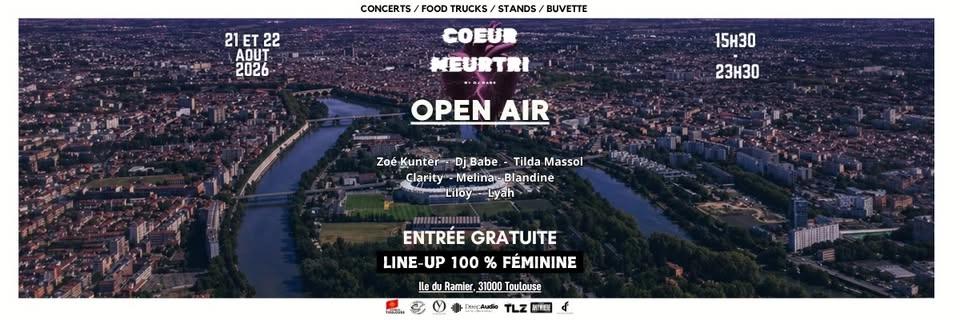 Open Air 2026 Gratuit - Coeur Meurtri - Ile Du Ramier