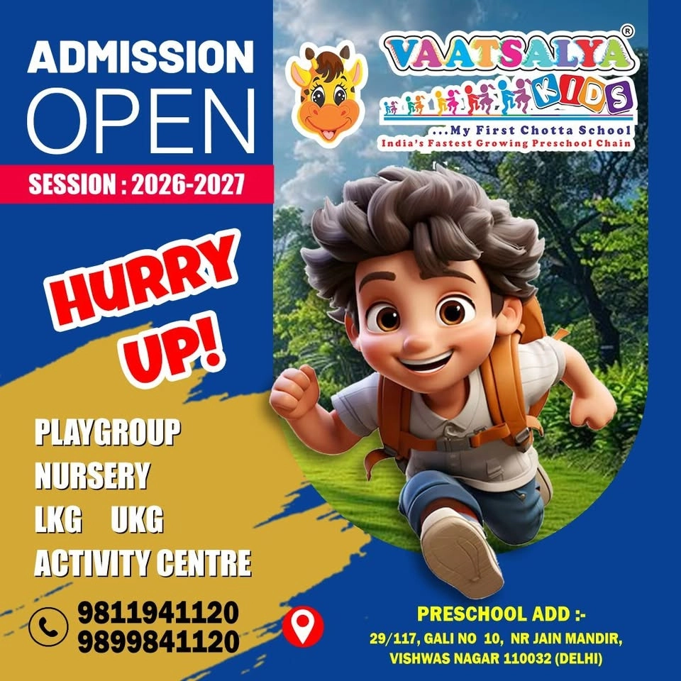 VAATSALYA KIDS ADMISSION OPEN