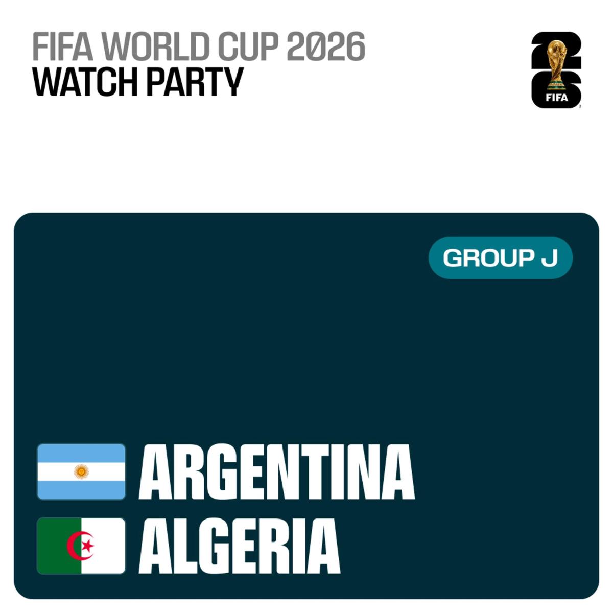 Argentina vs. Algeria: Founders Watch Party