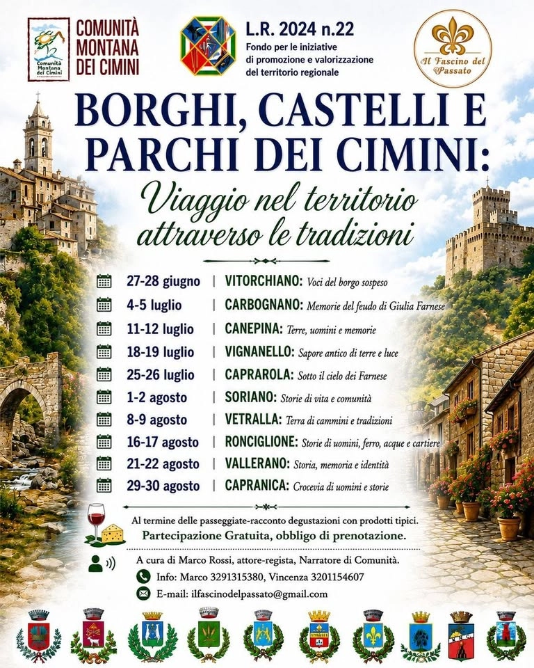 Borghi, Castelli e Parchi dei Cimini - Viaggio nel territorio attraverso le tradizioni