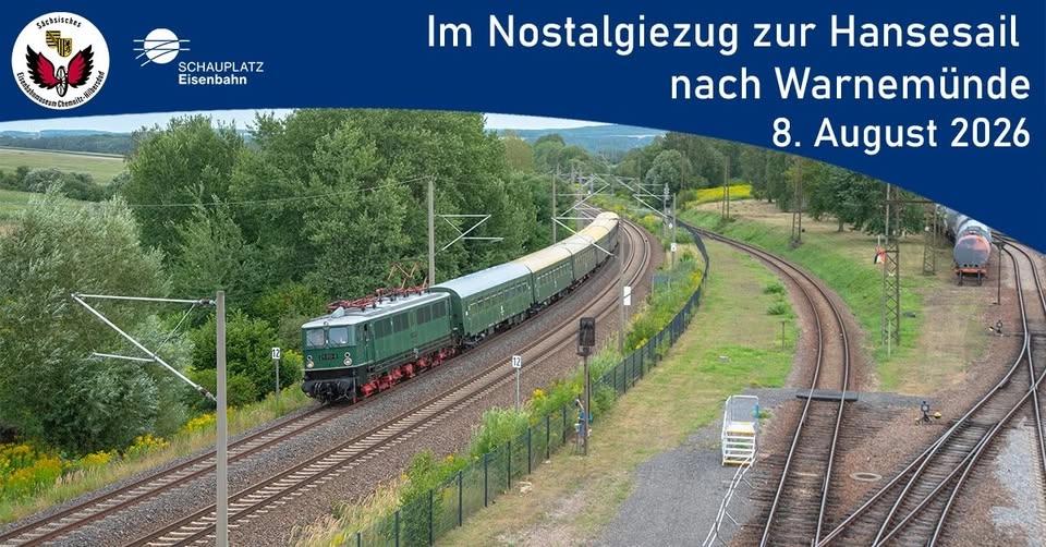 Im Nostalgiezug zur Hansesail nach Warnemünde