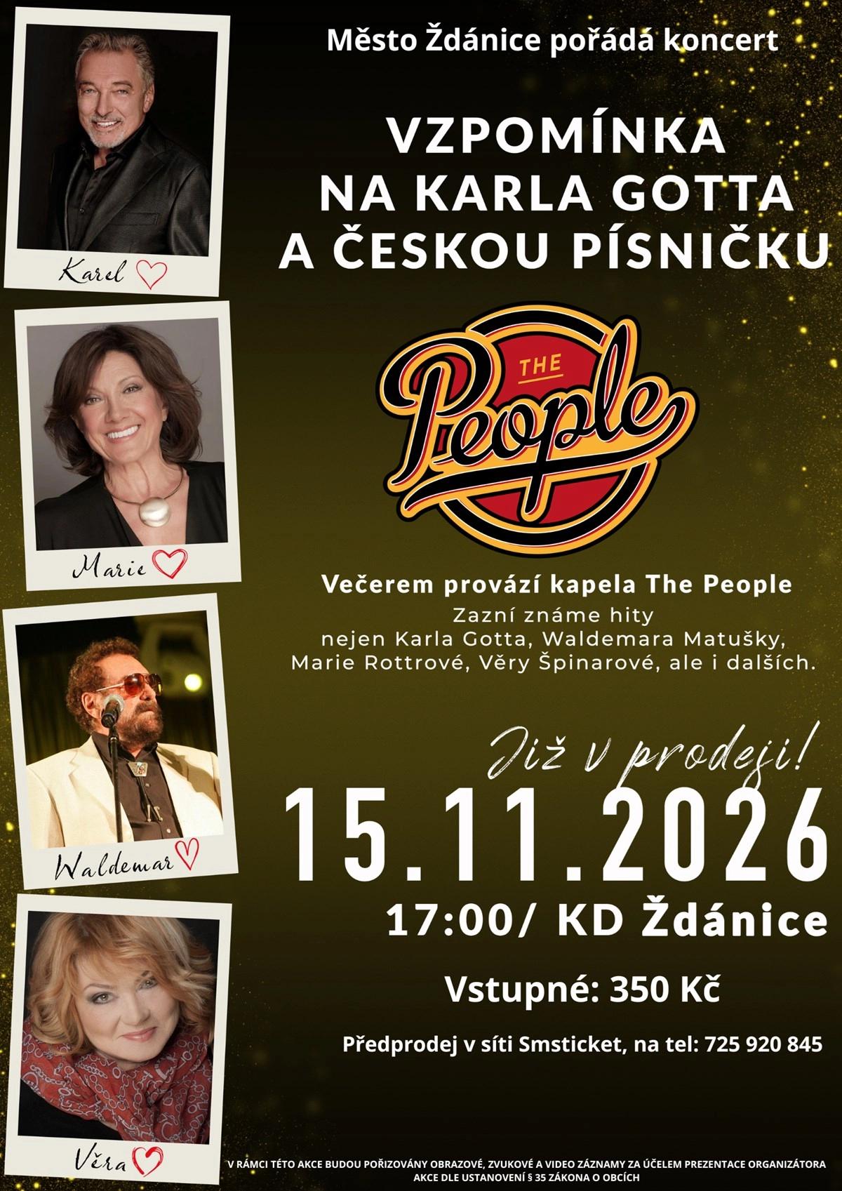Vzpomínka na K. Gotta a Českou Písničku s kapelou The People