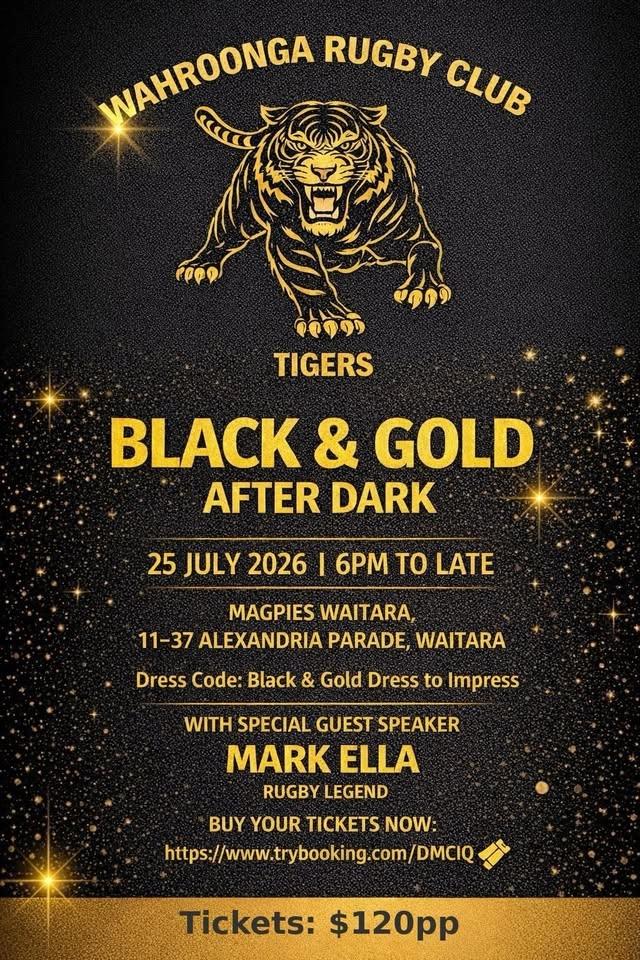 Wahroonga Tigers Black & Gold After Dark Event