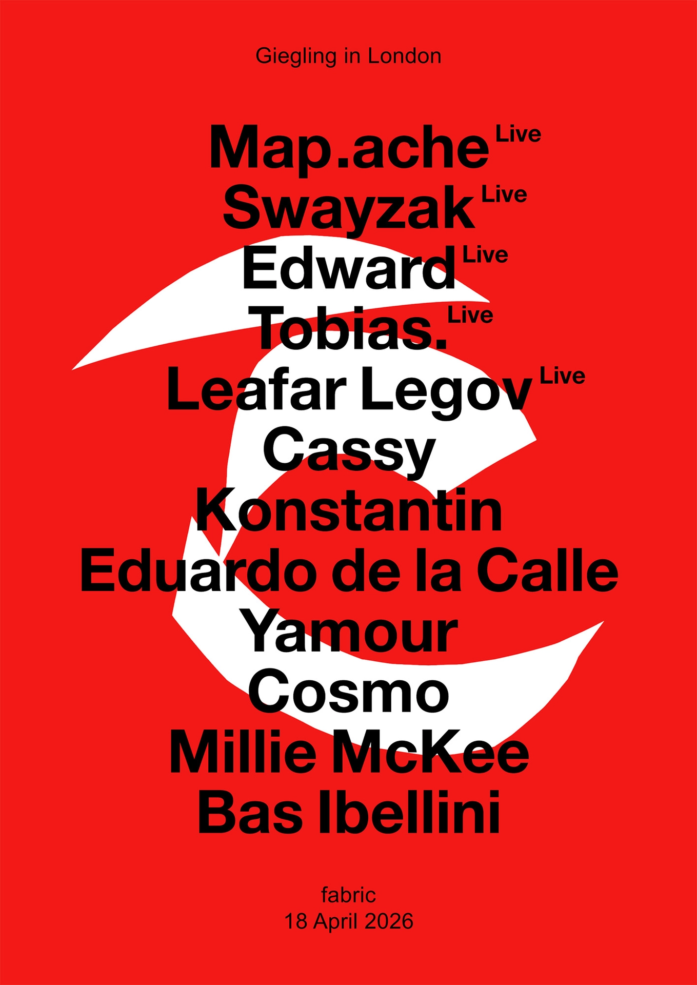 fabric: giegling - Cassy, Swayzak, Konstantin, Map.ache, Edward, Tobias., Leafar Legov + more