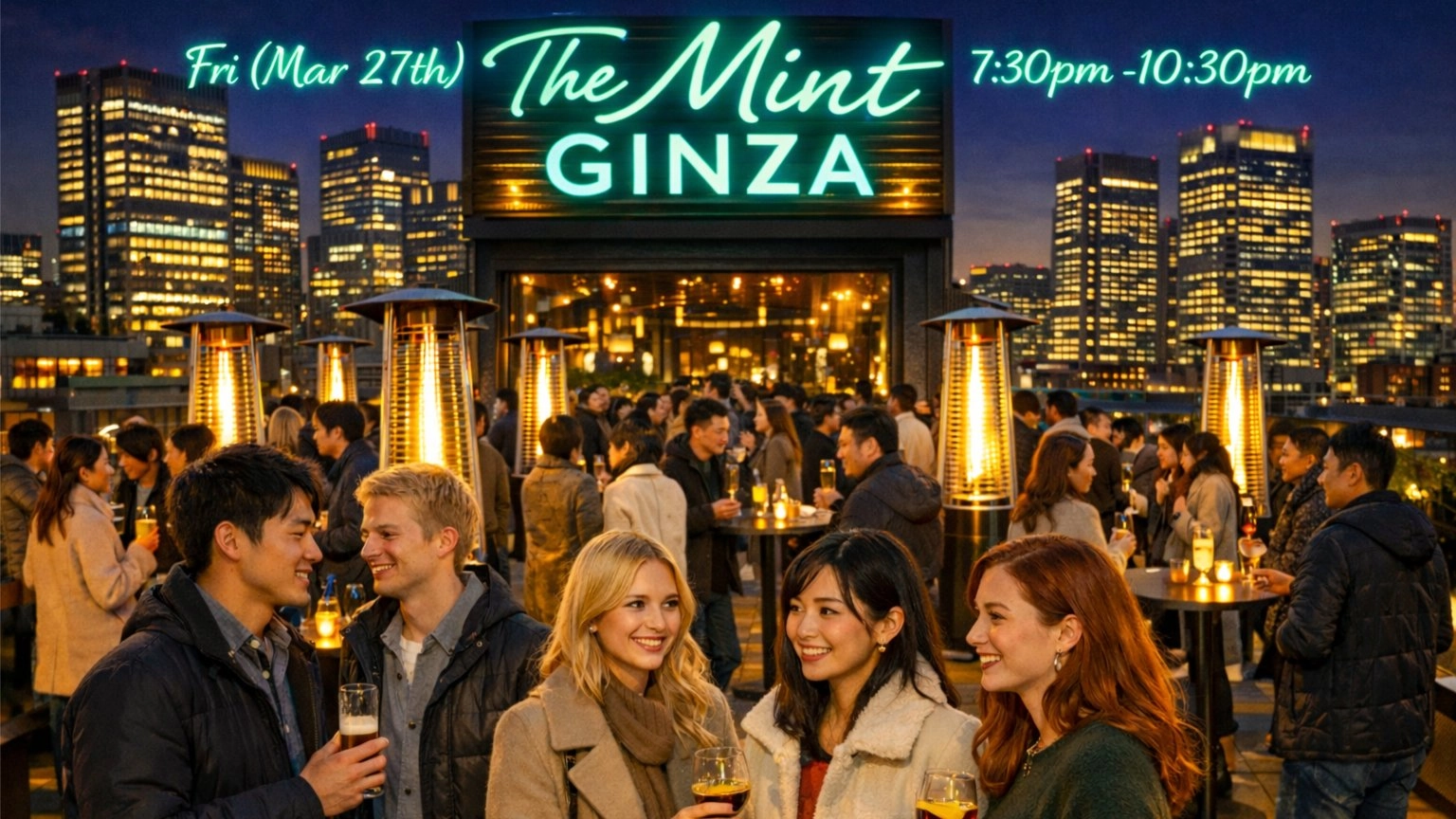 🥂 Ladies FREE Entry 🥂 : 🌆 Rooftop Bar @ The Mint Ginza 🌆