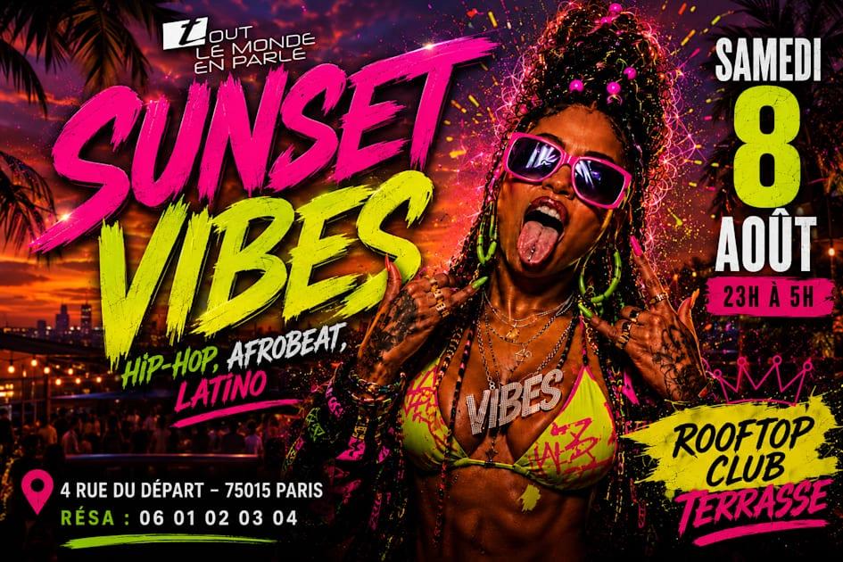 Sunset Vibes Rooftop Club Terrasse Hiphop Afrobeat,…