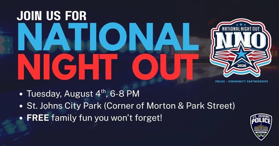 National Night Out 2026 - St. Johns, MI