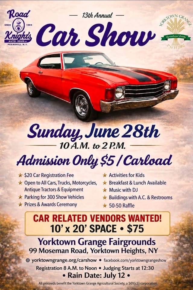 Yorktown Grange/Road Knights Annual Car Show