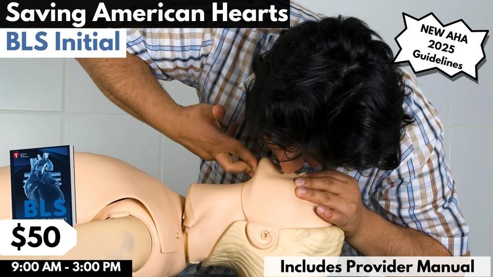 AHA BLS Initial Certification Course September 3, 2026