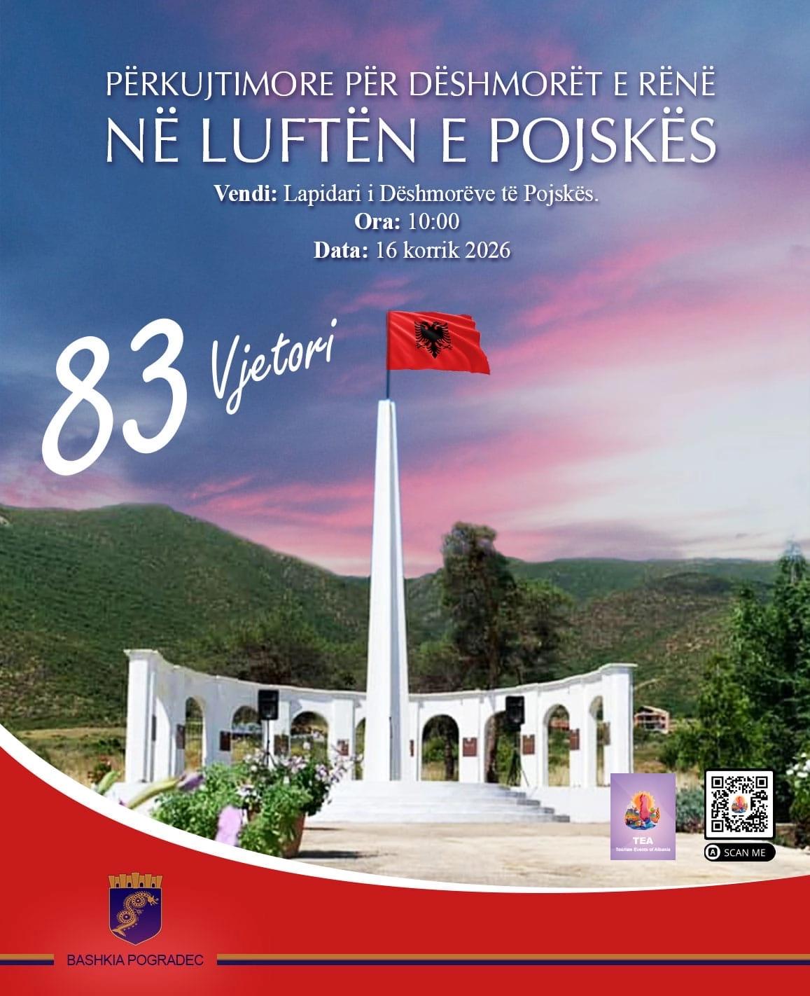 Commemoration for the martyrs who fell in the Pojskë war