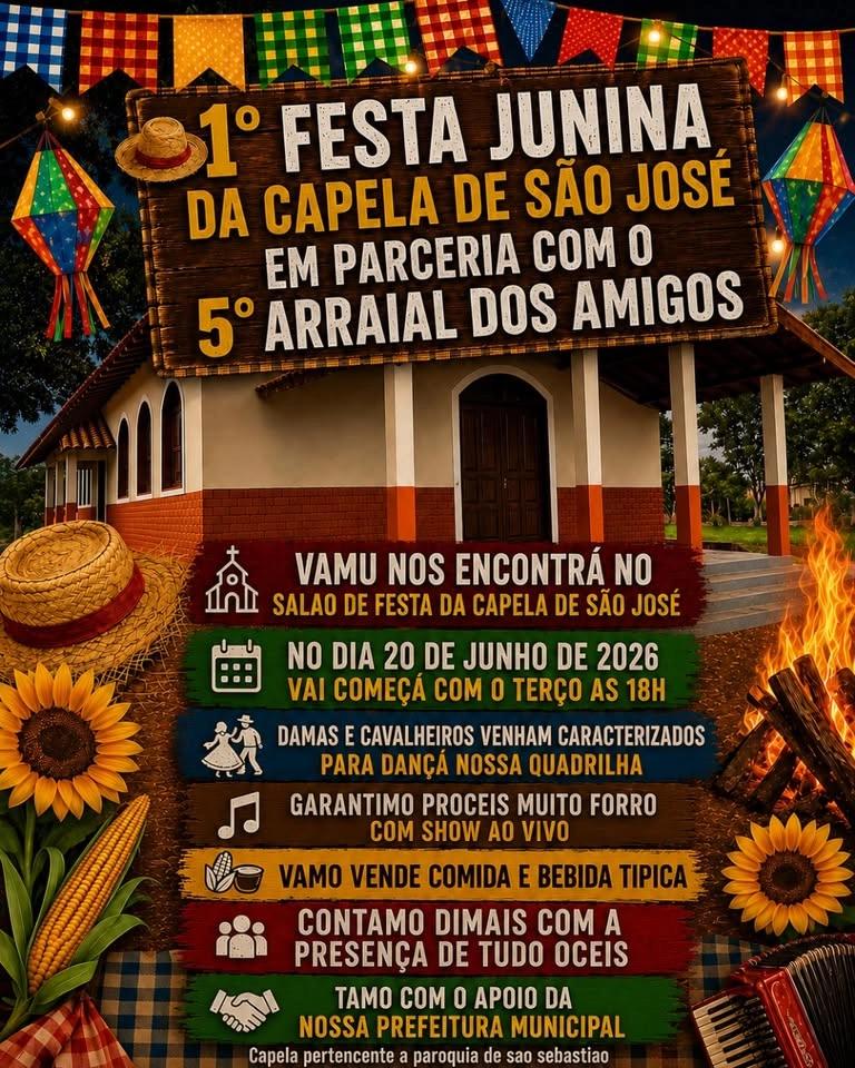 1ª Festa Junina, realizada em parceria com o 5º Arraial dos Amigos!