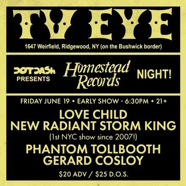 Love Child on Homestead Records Night at TV EYE