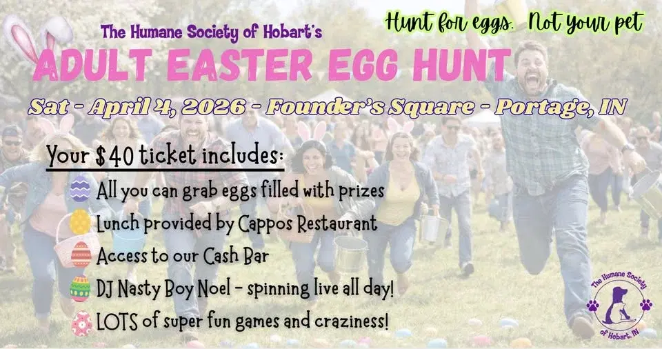 Adult Easter Egg Hunt for The Humane Society of Hobart