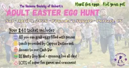 Adult Easter Egg Hunt for The Humane Society of Hobart
