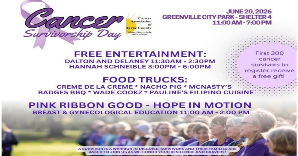 Mini Food Truck Rally in the Greenville Park/Cancer Survivorship Day