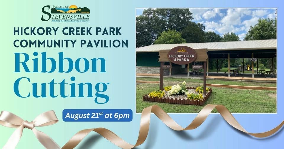 Hickory Creek Park Pavilion Ribbon Cutting