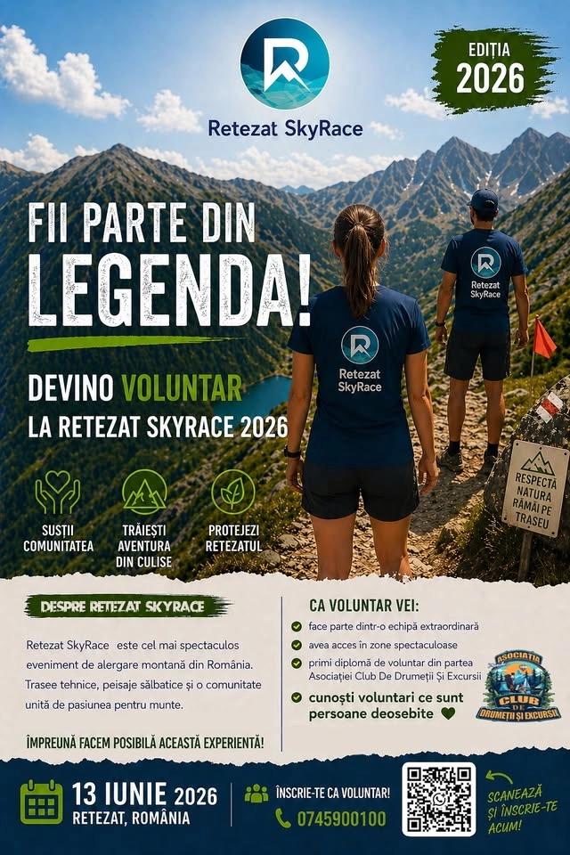 Fii parte din legendă * Voluntariat - Retezat Sky Race 2026 *