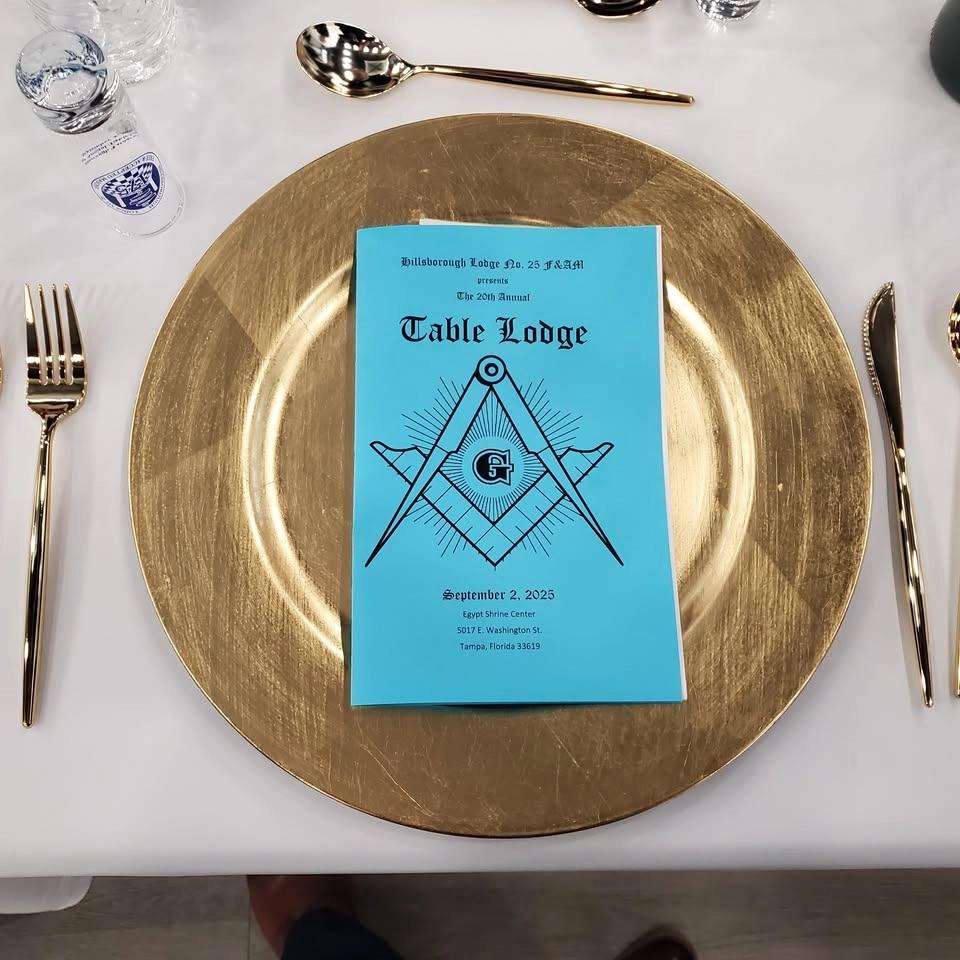 25th Annual Hillsborough Lodge No. 25 Table Lodge