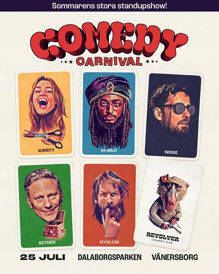 Comedy Carnival: Sommarens stora standupshow! • 25/7 • Vänersborg