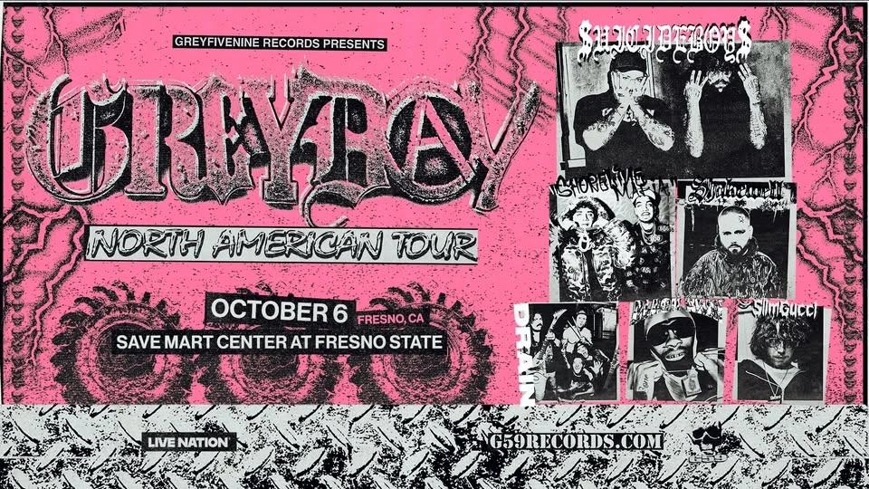 $uicide Boy$ Present Grey Day Tour 2026 w. Shoreline Mafia & More