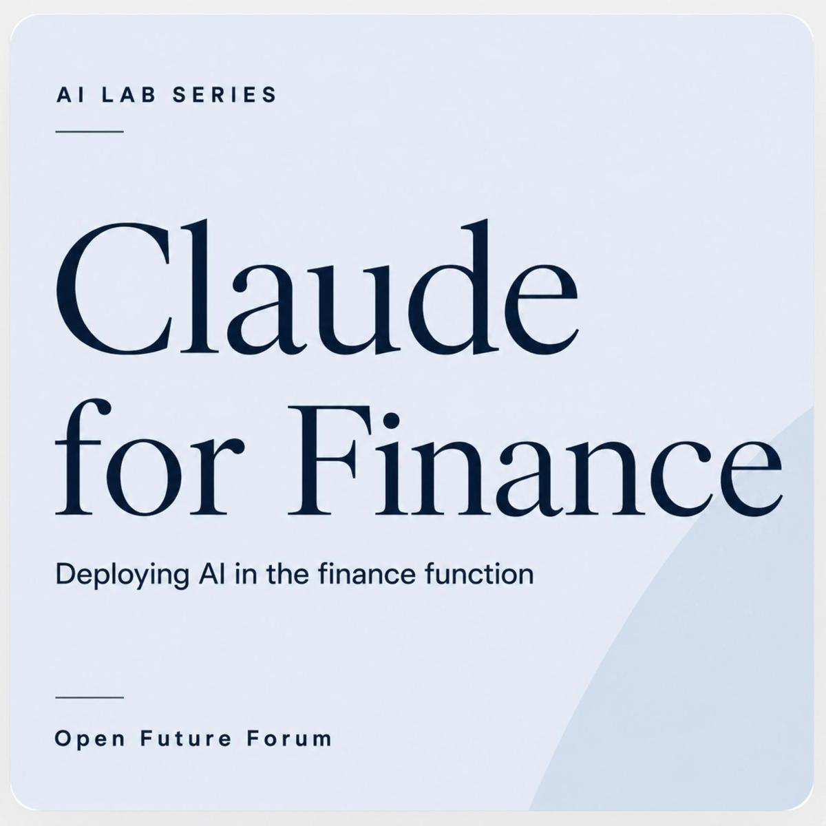Claude for Finance