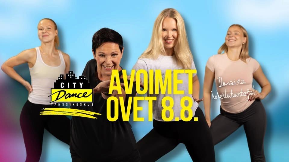 Citydancen Avoimet Ovet lauantaina 8.8.!