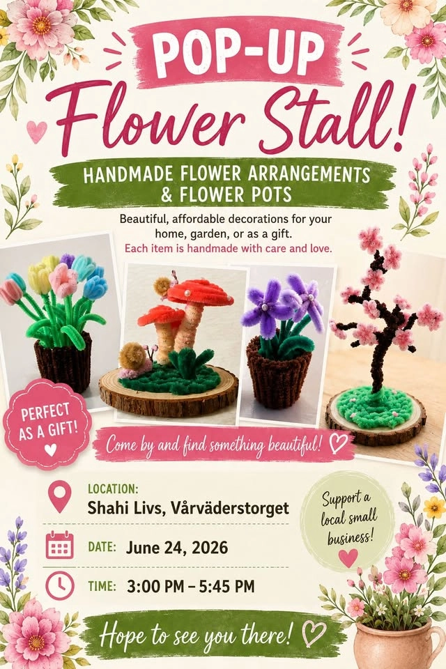 Pop up flower stall