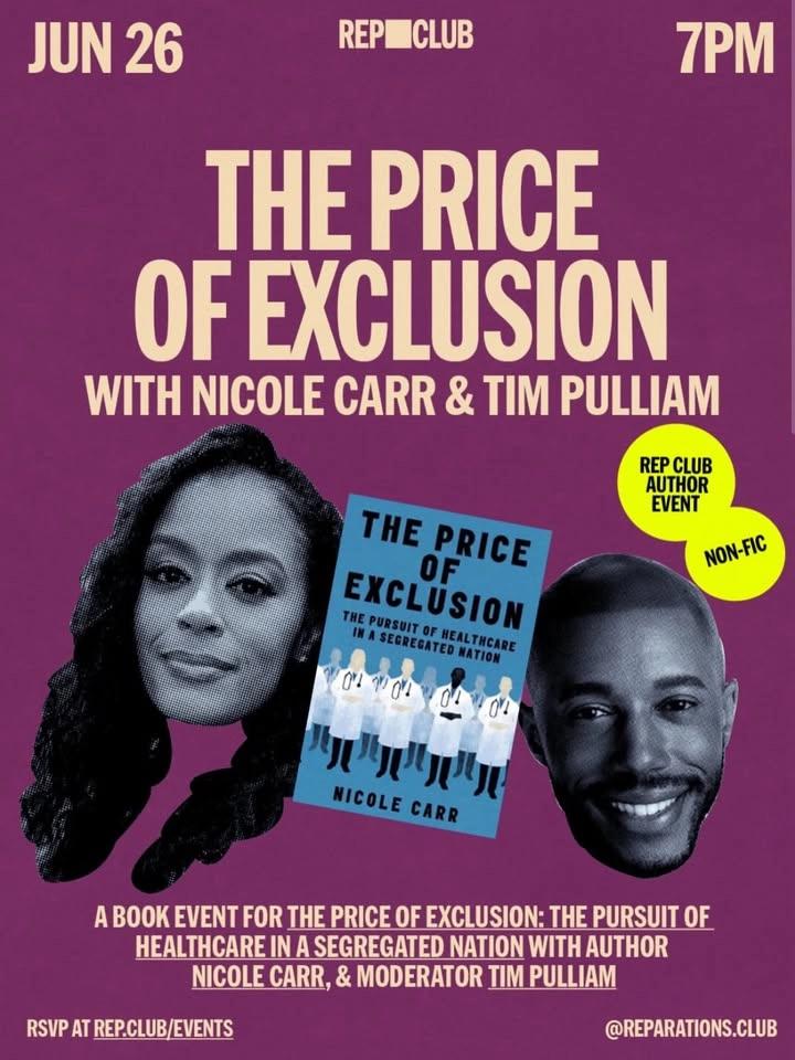 BOOK EVENT: The Price of Exclusion w/ Nicole Carr & Tim Pulliam