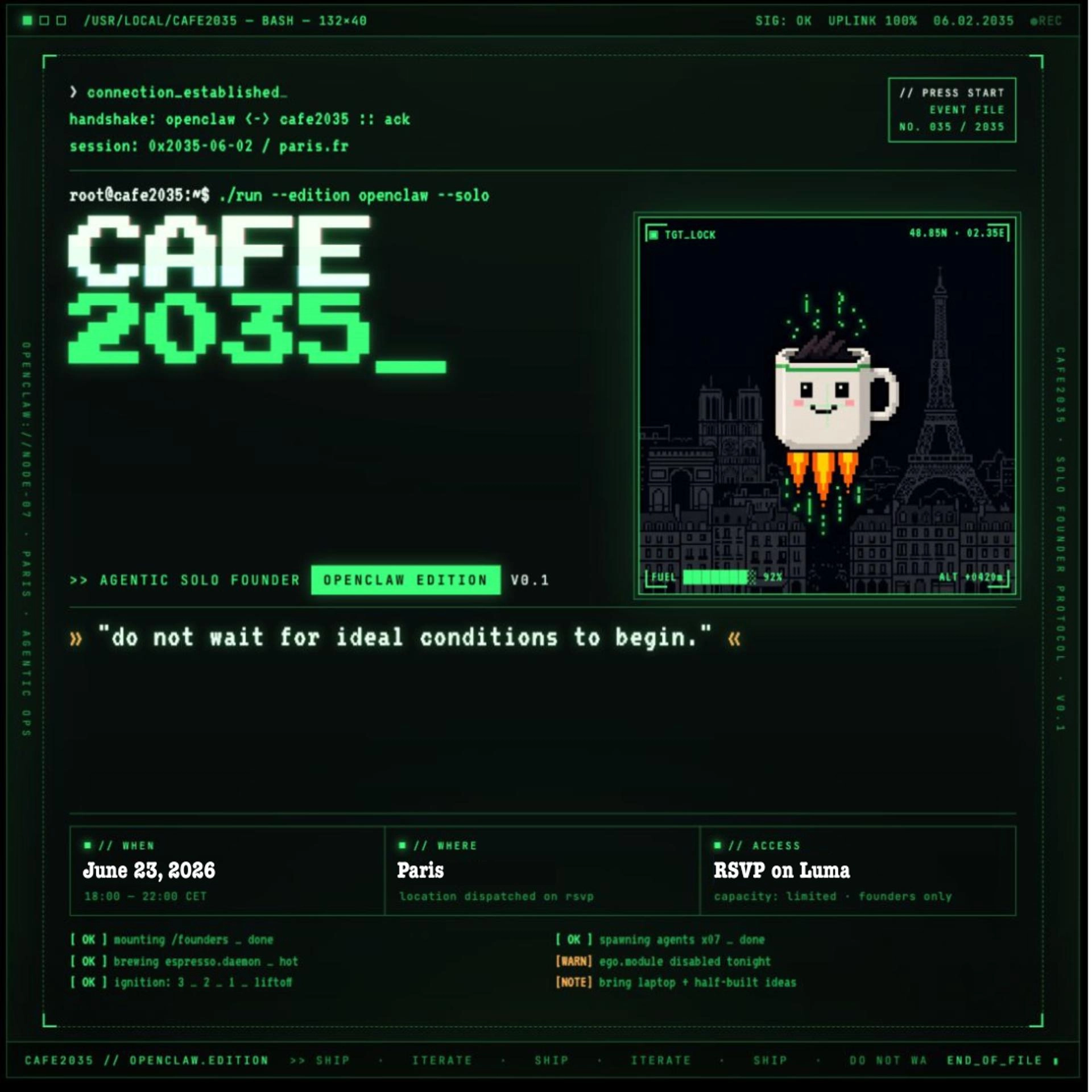 Cafe2035_ Agentic Solo Founder | OpenClaw Edition