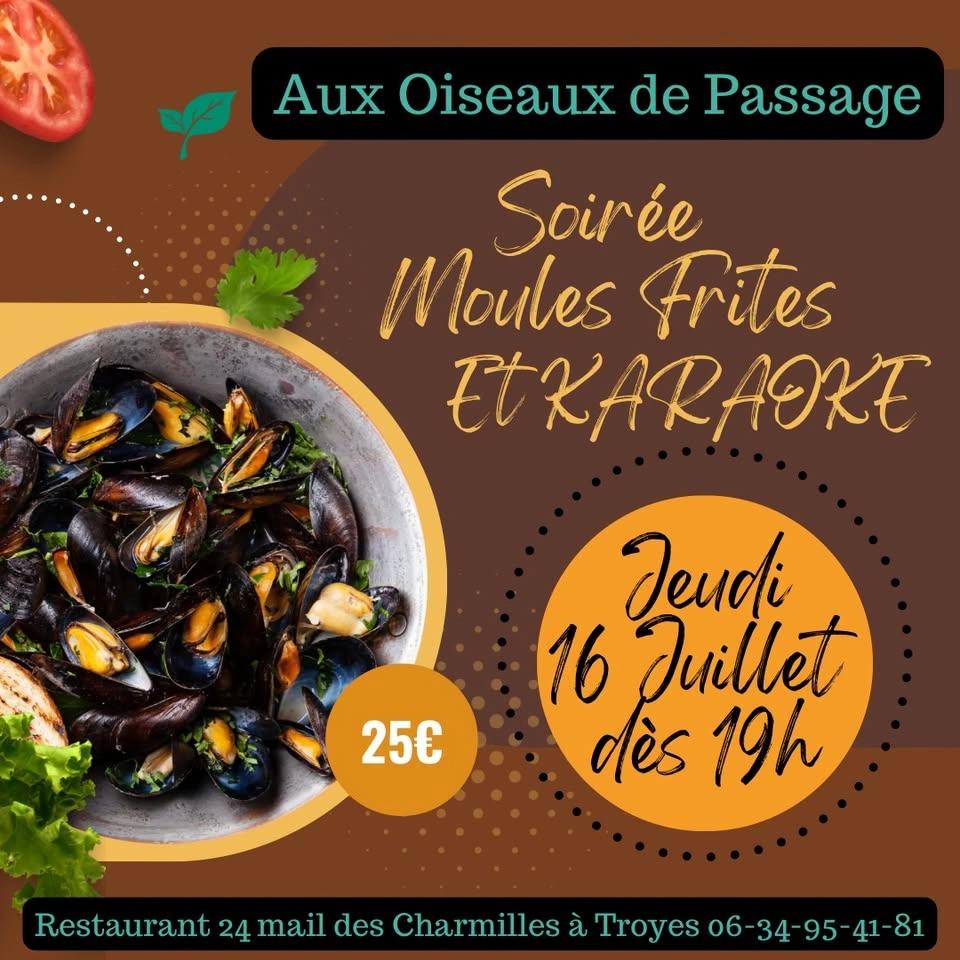 SOIRÉE MOULE FRITE ET KARAOKÉ