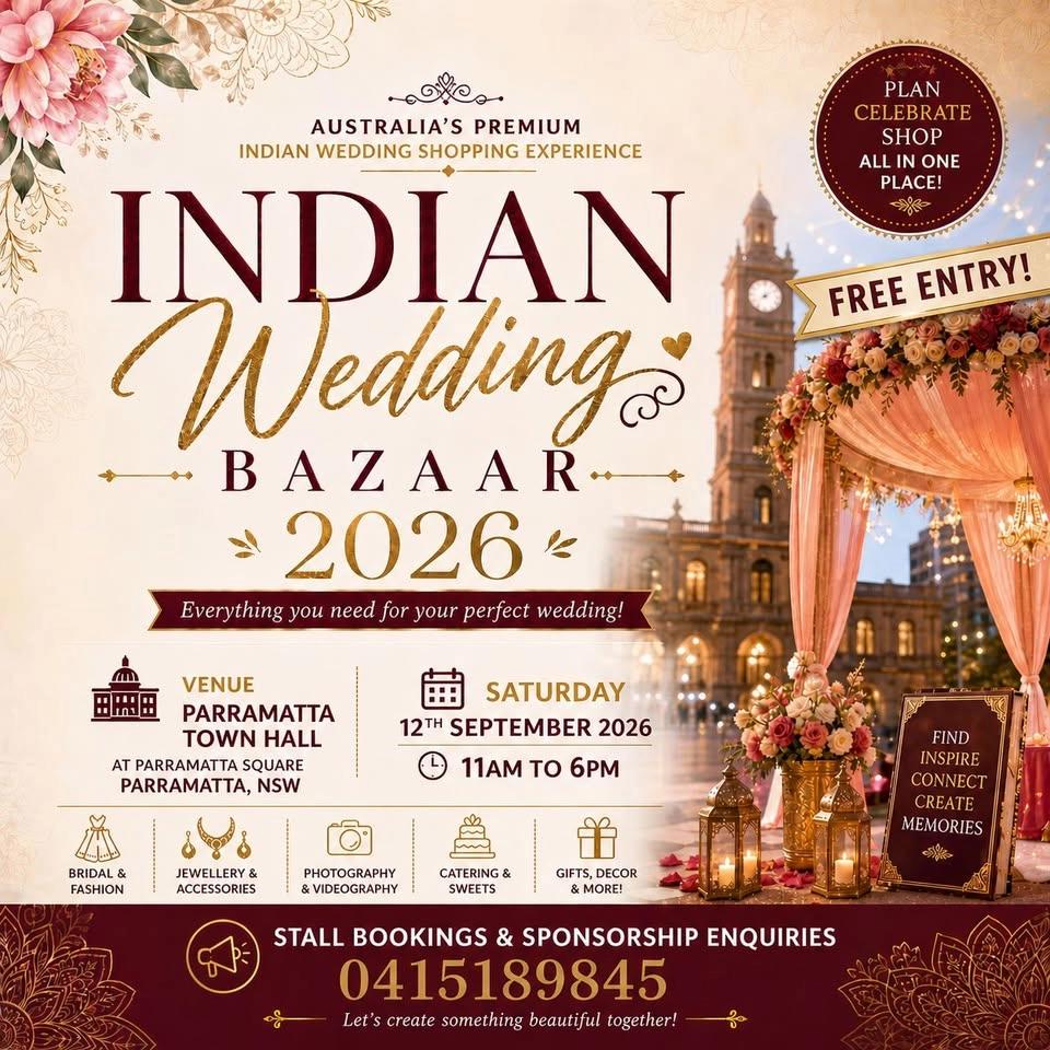 Indian Wedding Bazaar 2026 at Parramatta Townhall